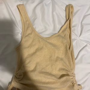 pacsun yellow cropped tank